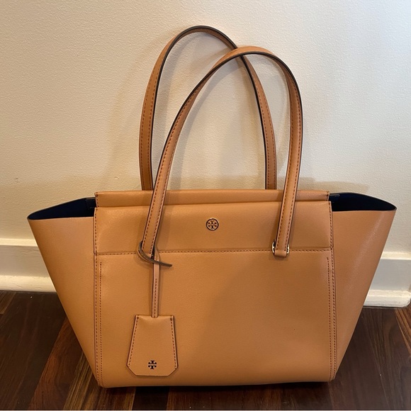 Tory Burch Light Brown Leather Parker Tote **Like New** - Picture 1 of 5